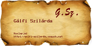 Gálfi Szilárda névjegykártya